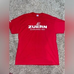 🚨Unique zuern t shirt 1953 2XL red logo construction